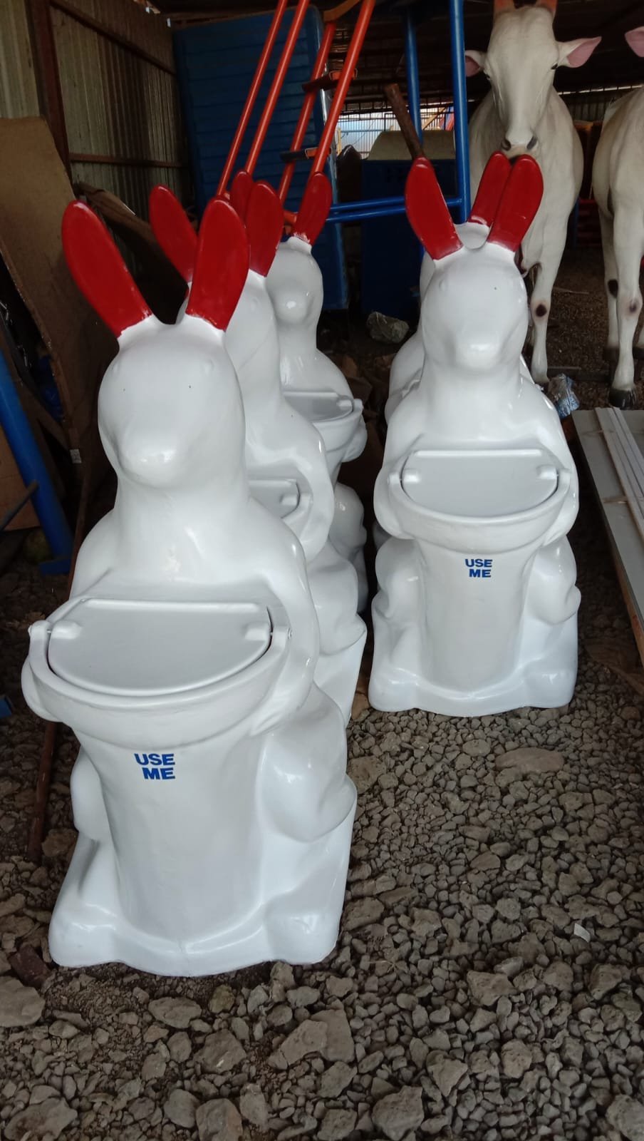 FRP Rabbit Dustbin